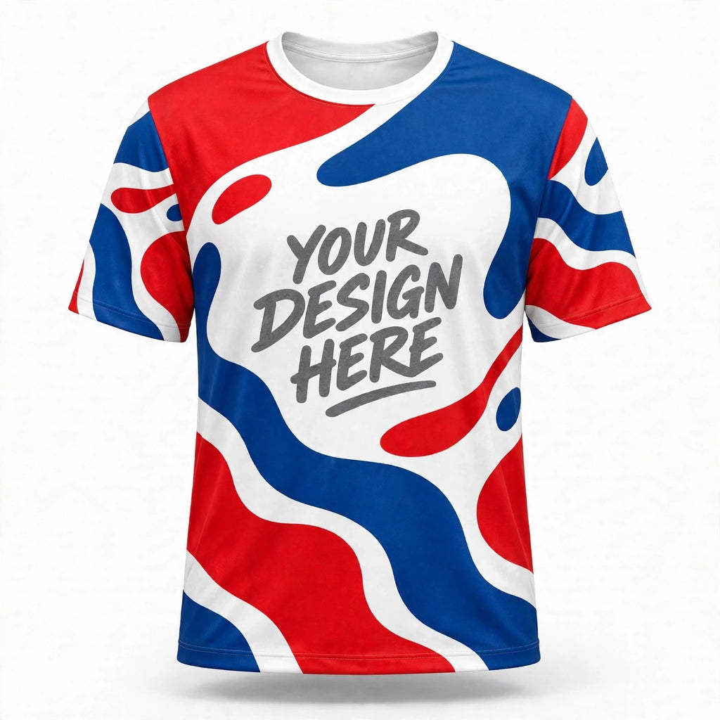 Custom T-Shirt Personalized Mens Sublimation Athletic Tee All Over Print, Youth 