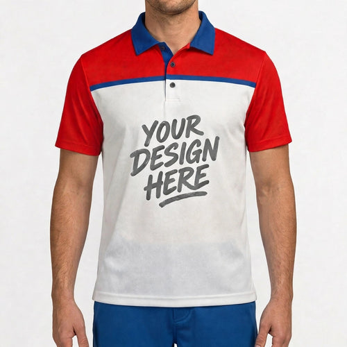 Custom Polo Shirt Personalized Mens Sublimation Golf Polo All Over Print, Athlet