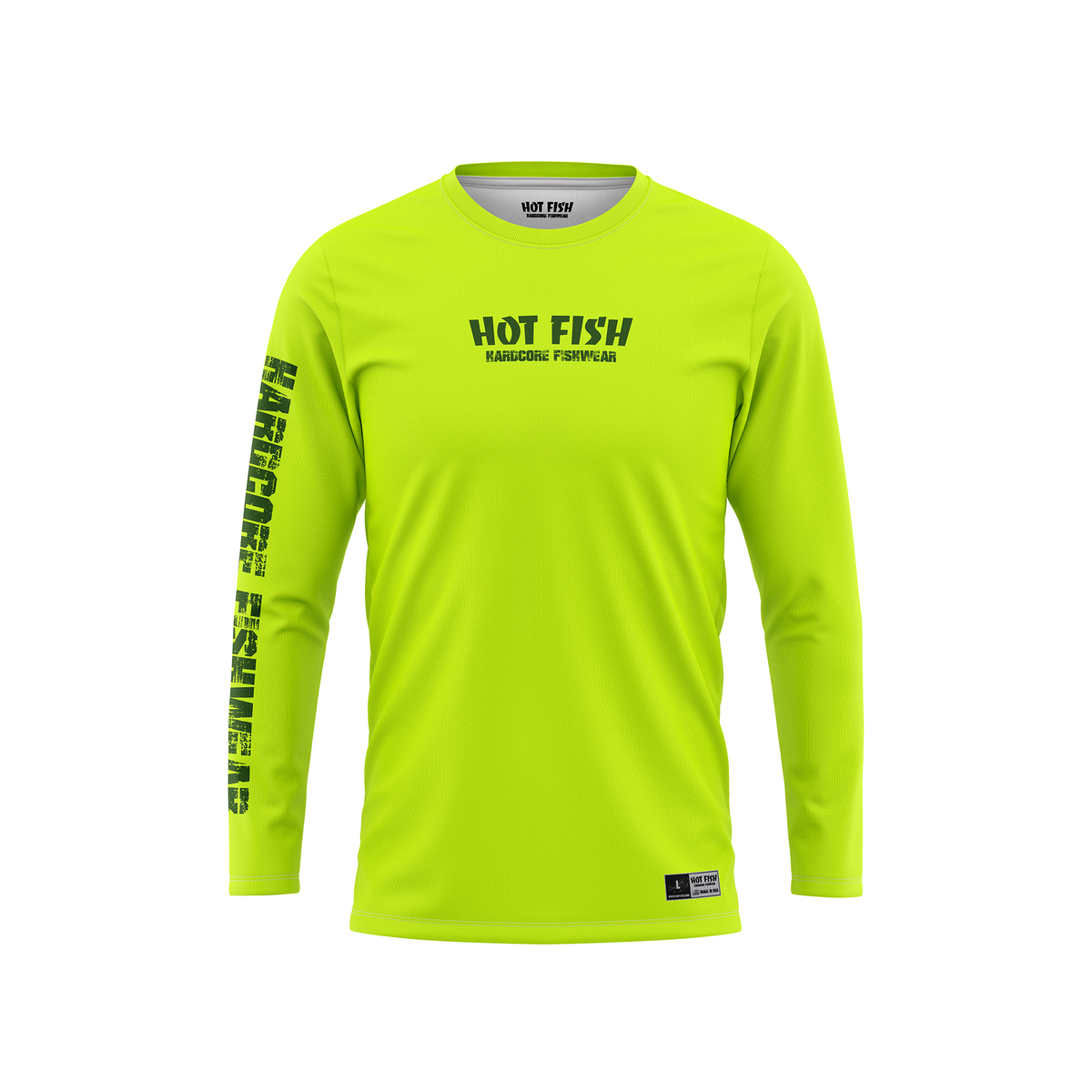 HOT FISH EEL - Men’s Long Sleeve Fishing Shirt – UPF Protection - Yellow - front