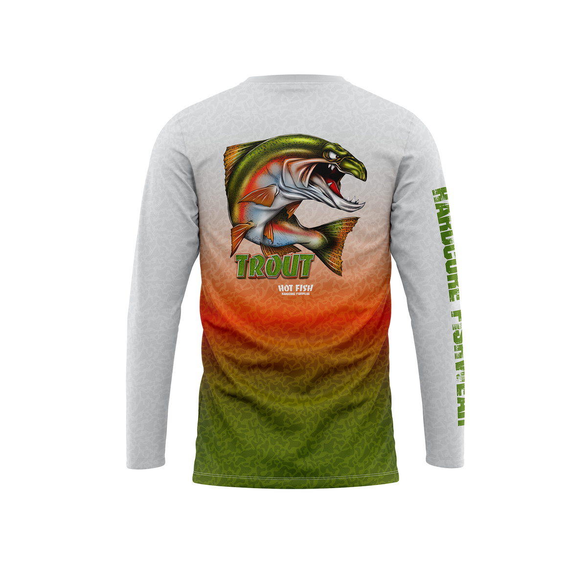 HOT FISH TROUT - Men’s Long Sleeve Fishing Shirt – UPF Protection - Multicolor - back