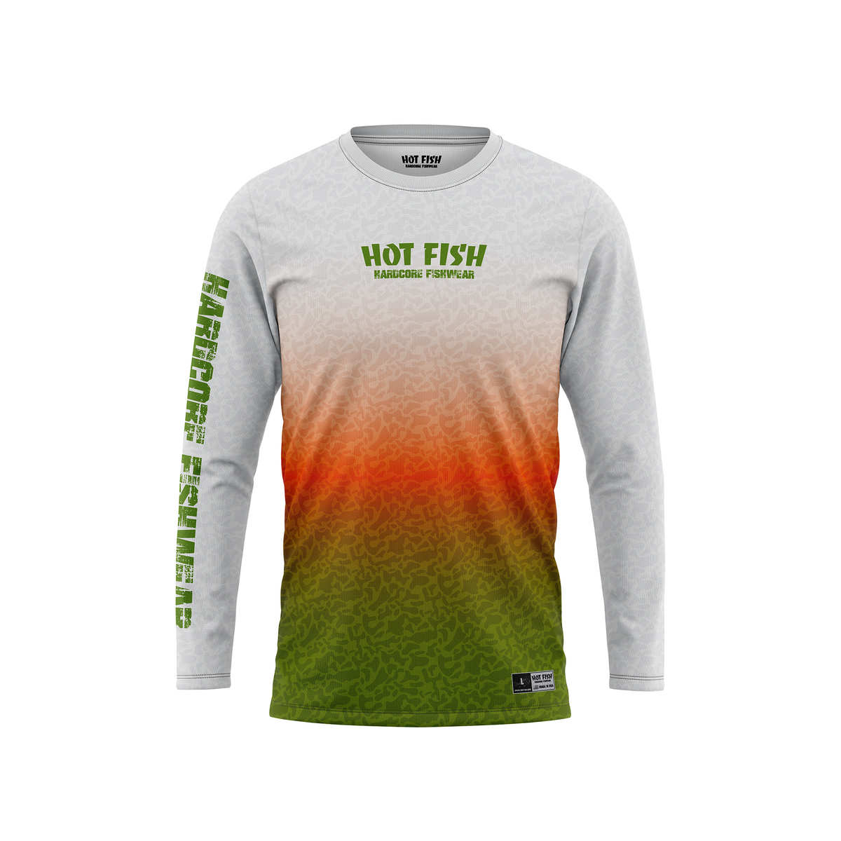 HOT FISH TROUT - Men’s Long Sleeve Fishing Shirt – UPF Protection - Multicolor - front