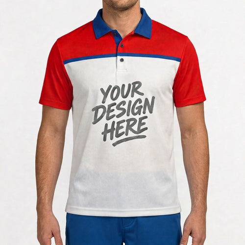 Custom Polo Shirt Personalized Mens Sublimation Golf Polo All Over Print, Athlet