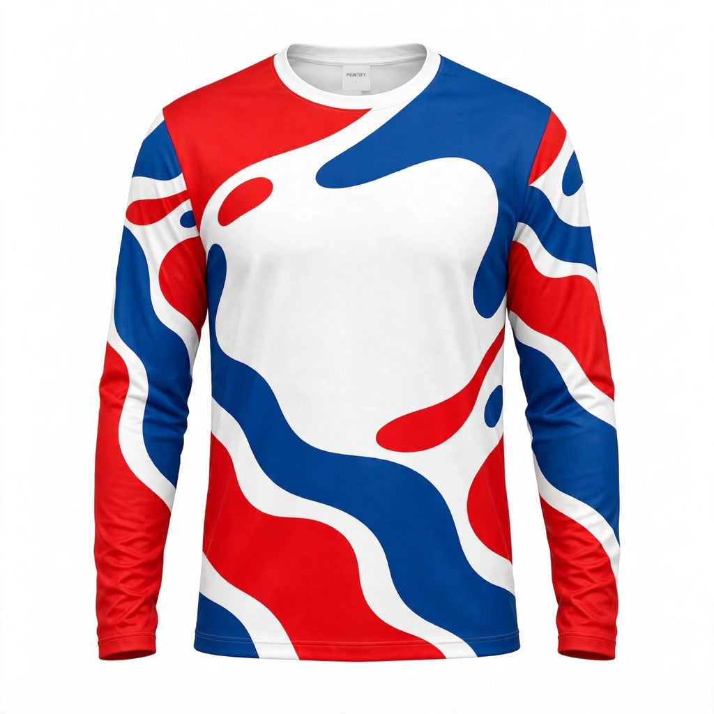 Custom Long Sleeve Shirt Personalized Mens Sublimation Athletic Shirt All Over P